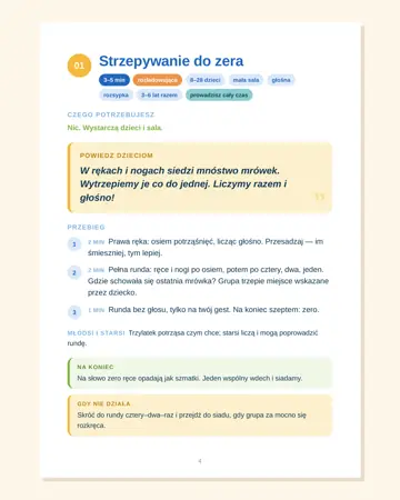 Strzepywanie do zera — przykładowa zabawa