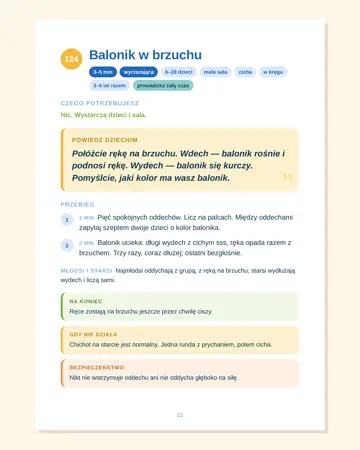 Balonik w brzuchu — przykładowa zabawa