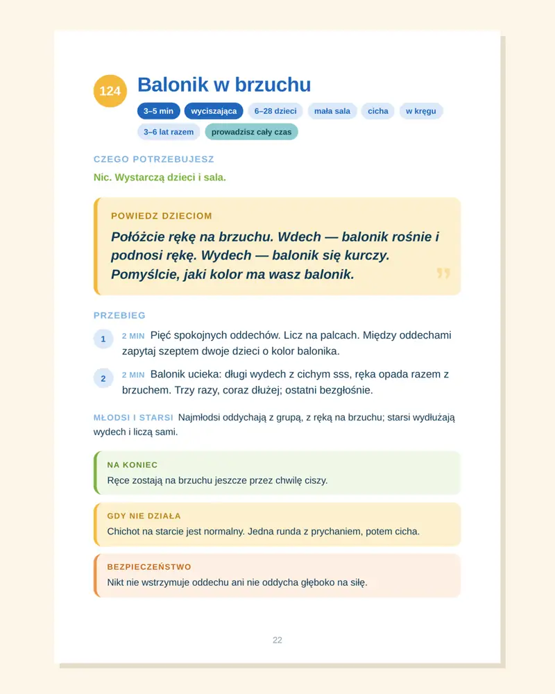 Balonik w brzuchu — przykładowa zabawa