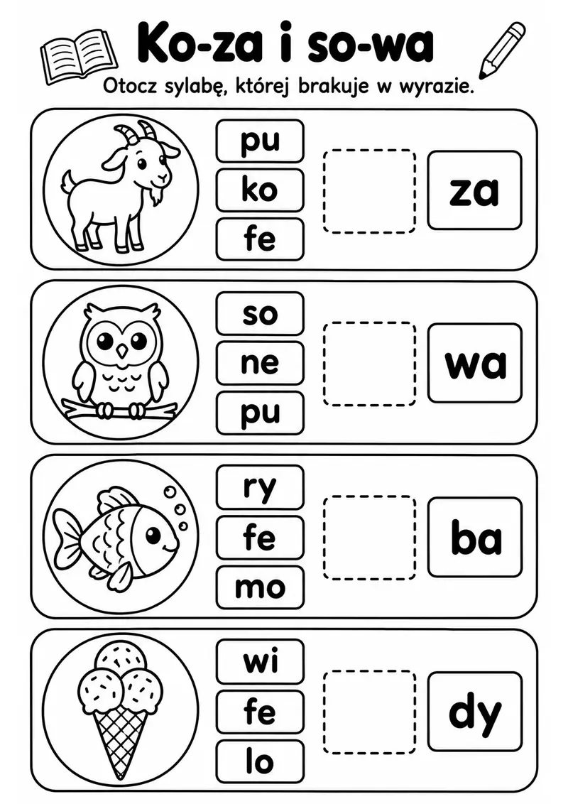 Karta pracy Ko-za i so-wa