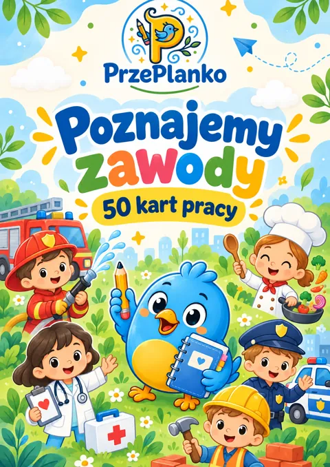 Okładka zestawu Poznajemy zawody, 50 kart pracy